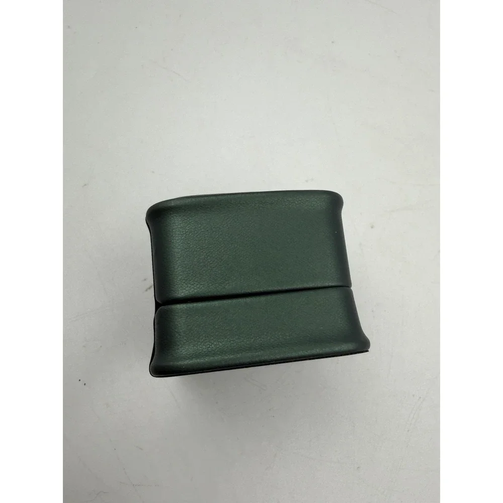 Dark Green Faux Leather Ring Box Crown Design Square Padded Lined Jewelry Case